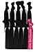 No Crease Hair Ties (All Black) - 10 Pack