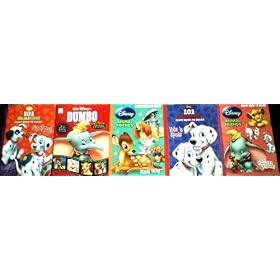 Disney 5 Coloring Book Collection! (Dumbo Plus Other Animal Friends', Disney Animal Friends 'Happy Tales' and 'Favorite Friends', Disney 'It's a Hero Thing' and 'Heroes to the Rescue'