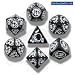 Black & White Dragons Dice (7)