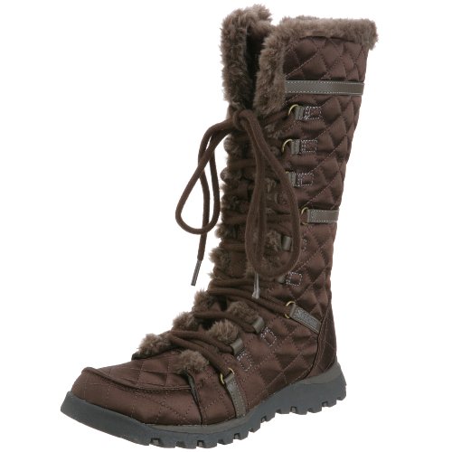 [スケッチャーズ] SKECHERS ファー付き レースアップ ロングブーツ KWB 9184 KWB 9184 TOFF (トフィー/24)