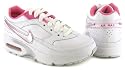 Nike "Air Classic Bw Ps" Childrens Air Max Running Shoes - White/Silver/Rose