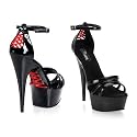 Pleaser Delight-609 Damen Platfom Schuhe, Schwarz