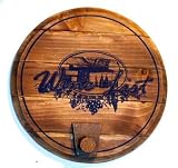 Wine List Round Wine Barrel Wooden Sign Plaque