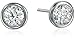 Amazon Essentials 925 Sterling Silver Bezel Martini-Set AAA Cubic Zirconia Solitaire Earrings, (previously Amazon Collection)