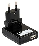 T'nB - ACGP038307 - Chargeur secteur USB pliable pour iPod/PDA/mp3/mp4/GPS - 1000 mA - Noir