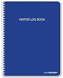 BookFactory&reg; Visitor Log Book / Visitor Register / Visitor Sign-In Book - 120 Pages, 8 1/2" x 11" - Wire-O (LOG-120-7CW-A(Visitors))