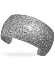 Cuff Bracelet with Leaf Design