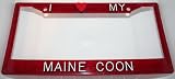 Red Glitter I Love My Maine Coon Frame