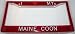 maine coon - Red Glitter I Love My Maine Coon Frame
