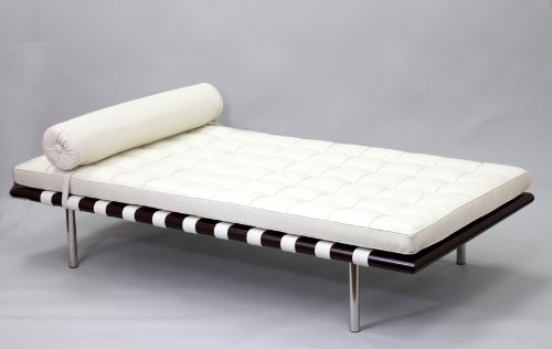 Barcelona Day Bed White Leather