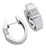 14k White Hinged 0.54 Ct Diamond Earrings