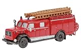 Dickie-Schuco 452482000 - Schuco - Magirus-Deutz LF 16 1:87 Merkur LF 16 Feuerwehr, rot, Vitrine mit Touchbox
