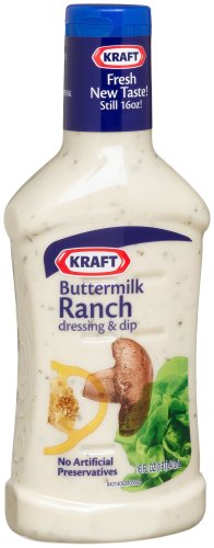 Kraft Buttermilk Ranch Dressing & Dip, 16-Ounce Plastic Bottles (Pack of 6) by Kraft