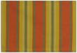 Durable Hand Woven Hemmed 100% Cotton Colorful Yellow and Orange Striped Placemat 13x19 Inches Set/6
