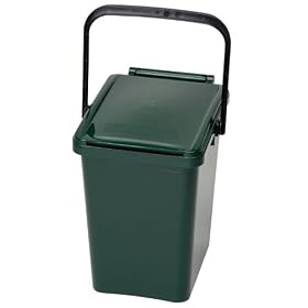 10 Litre Urba Kitchen Food Waste Caddy - Moss Green
