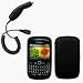 Black Silicone Case / Skin / Cover & Car Charger for RIM BlackBerry Curve 8520 / 8530