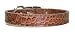 Croco - Faux Crocodile Leather Collar - 1/2 in. x 12 in. - Chocolate Brown
