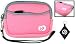 Kodak PlaySport (Zx3) Digital Camera Sleeve Case With External Compartment Pocket Color Pink / Grey + Nuvur ™ Keychain (FGLOZZP1)