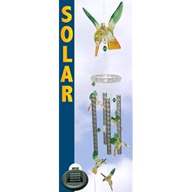 Solar Hummingbird Wind Chime