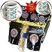 Lee Hiller Designs ELVIS Collection - ELVIS Fan Fabric Print 60s Pastels on White - Coffee Gift Baskets - Coffee Gift Basket