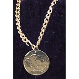 Gold Metal Medallion On Chain