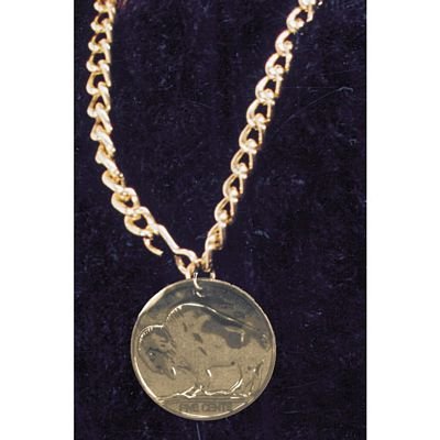 Gold Metal Medallion On Chain