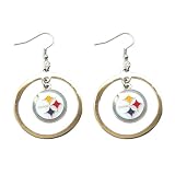 Pittsburg Steelers Hoop logo Earring Set Charm Gift ~ aminco
