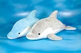Smooth Grey/Blue Dolphin Plush Soft Toy