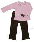 Pink Leopard Toddler Top and Velour Pant Set