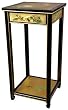 Bold Unique Asian Accent Furniture - 29" Ming Lacquer Side Table Stand w/ Drawer - 5 Colors