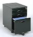 Mobile File Cabinet (Black/Black)