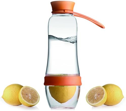 Premium Fruit Infuser 27oz. Water Bottle with Lemon &amp; Citrus Squeezer.