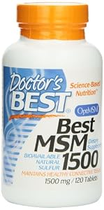 Doctor's Best Best MSM (1500 mg) Tablets, 120-Count