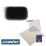 Black Zipper Eva Pouch Carrying Case + Universal LCD Screen Protector for Canon PowerShot SD500, SD600, SD900 Digital Cameras