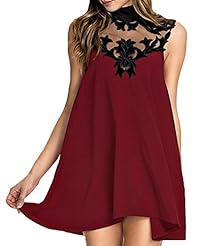 Sexy Sleeveless High-Neck Sweetheart Summer Polyester/Spandex Above the Knee Sheer Cutout Skater Dress 