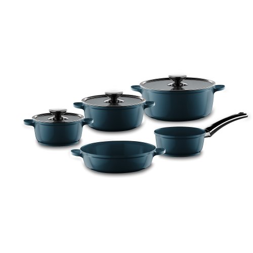 Berndes Colours of Earth Casserole Set, 5 Piece, Dark Grey
