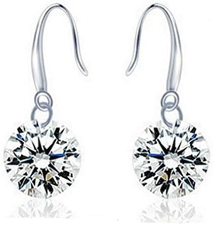 Isenretail Fashion Jewelry Ladys S925 Cocktail Flash Ball Earrings