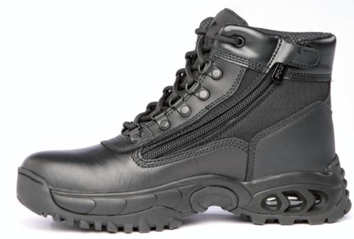 Ridge Footwear® Men's Leather and Nylon Mid Side Zipper Boot. Triple and Double Stitching. Vapor Wick Lining. 8003