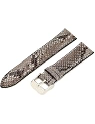 Hadley-Roma Womens LS2020RI 200 20-mm Gray Genuine Python Watch Strap