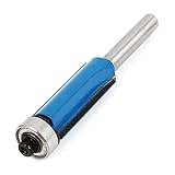 uxcell　フラッシュ　トリム ビット　両刃　　6.35mm x 12.7mm　シルバーとーン　ブルー