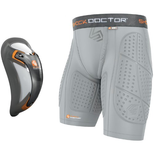 Shock Doctor MMA Padded Shorts with Carbon Cup-Medium