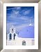 Bell Tower of Santorini Photography Framed Art Poster Print by Guenter Rossenbach, 28x35