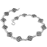 Heavy Antiqued Celtic Knot Sterling Silver 9.5
