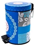 Present Time  Bathroom waste bin Muurbloem Design s/s blue