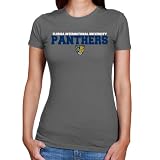 NCAA Florida International Golden Panthers Ladies Charcoal University Name Slim Fit T-shirt