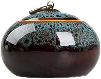 Ceramic tea caddy tins tea caddie tea set tea jar tea storage container Multi colored porcelain (blue)