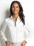 Banana Republic Women's White Tall Fitted Non-Iron Shirt