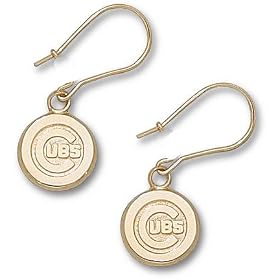 Chicago Cubs Gold Earrings
