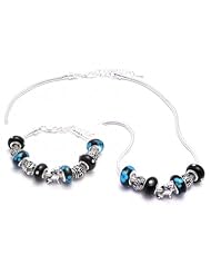 Dog Charm Bracelet and Necklace Gift Set Girls Pandora Style