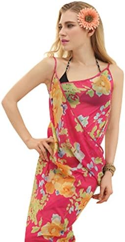 Girls Day Women's Floral Chiffon Wrap Beach Dress Bikini Swimwear Cover-up